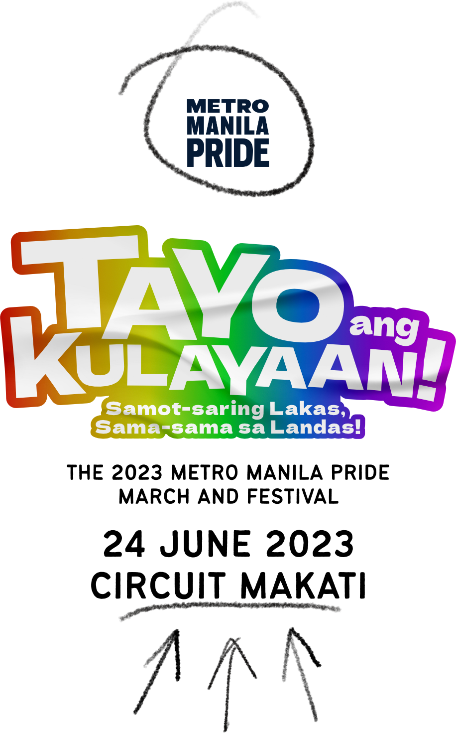 TAYO ang KULAYAAN! Samot-saring Lakas, Sama-sama sa Landas! The 2023 Metro Manila Pride March and Festival: 24 June 2023, Circuit Makati