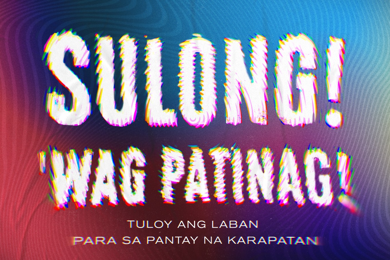Image: A wide banner with vivid waves of red, blue, purple, yellow. Large text in the center reads 